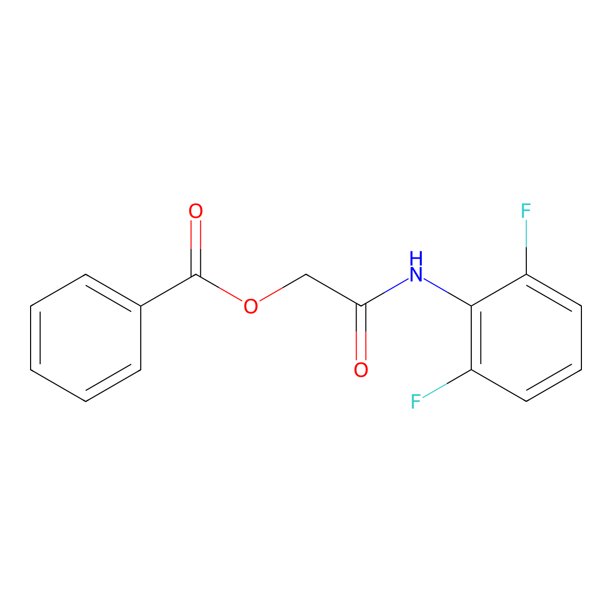 [(2,6-Difluorophenyl)carbamoyl]methyl benzoate molecular structure, CAS 389819-35-6