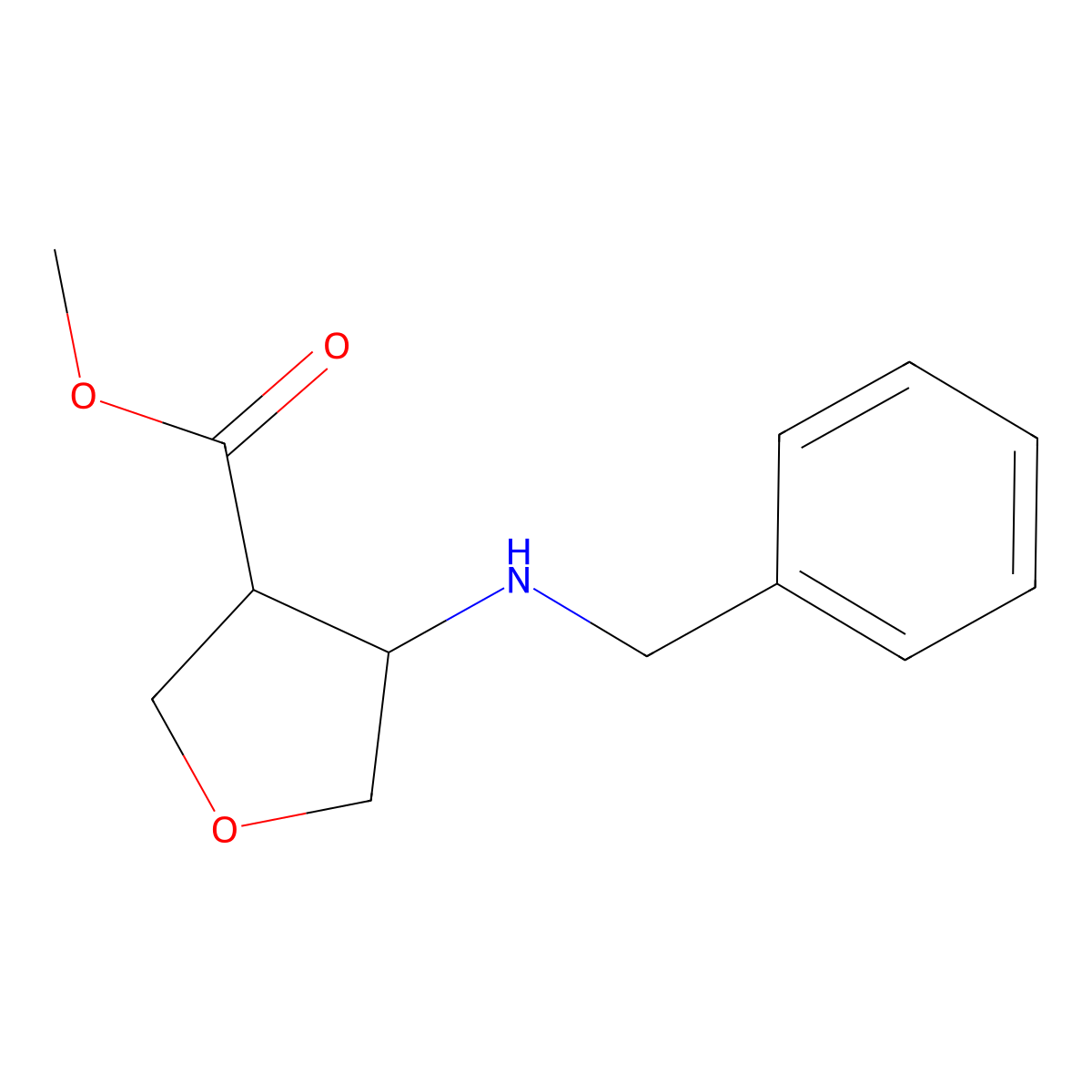 Methyl 4-(benzylamino)oxolane-3-carboxylate molecular structure, CAS 389843-59-8