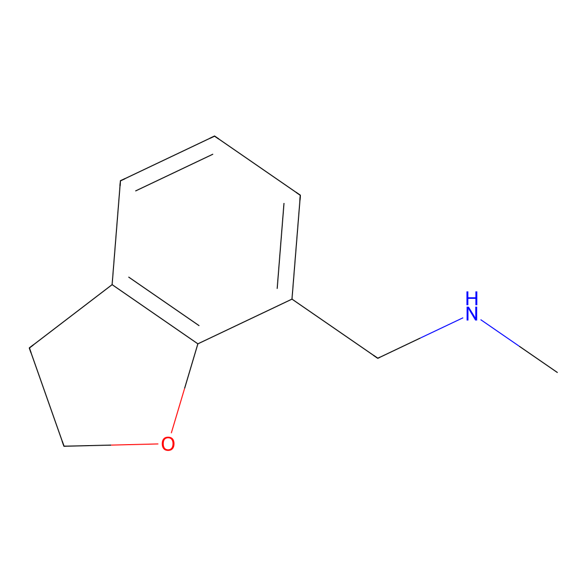 N-methyl-[(2,3-dihydrobenzo[b]furan-7-yl)methyl]amine molecular structure, CAS 389845-43-6