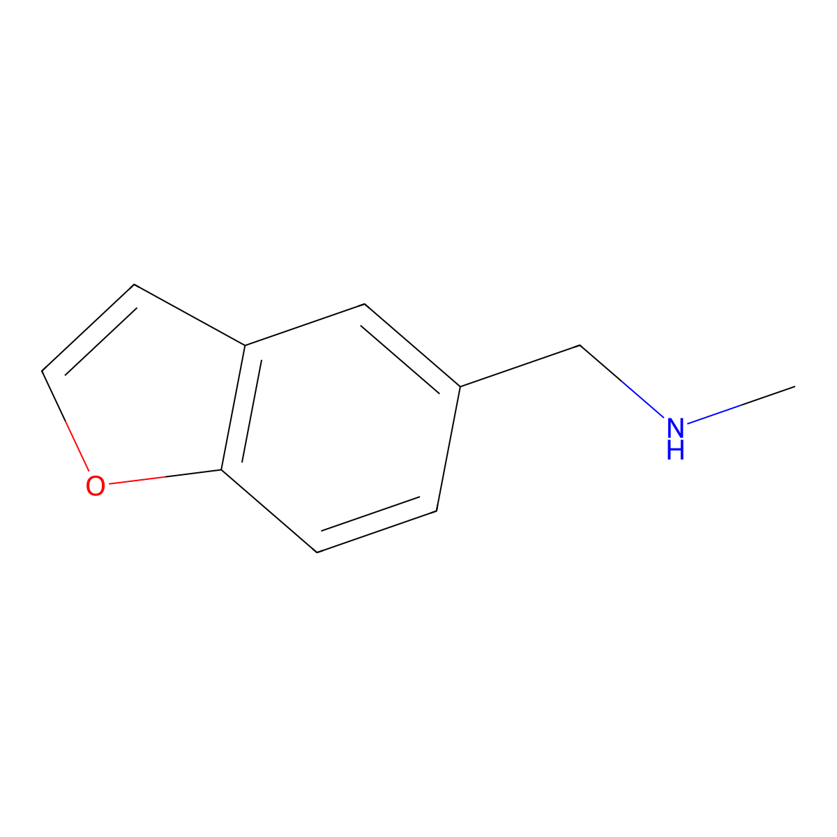 1-(benzofuran-5-yl)-N-methylmethanamine molecular structure, CAS 389845-58-3