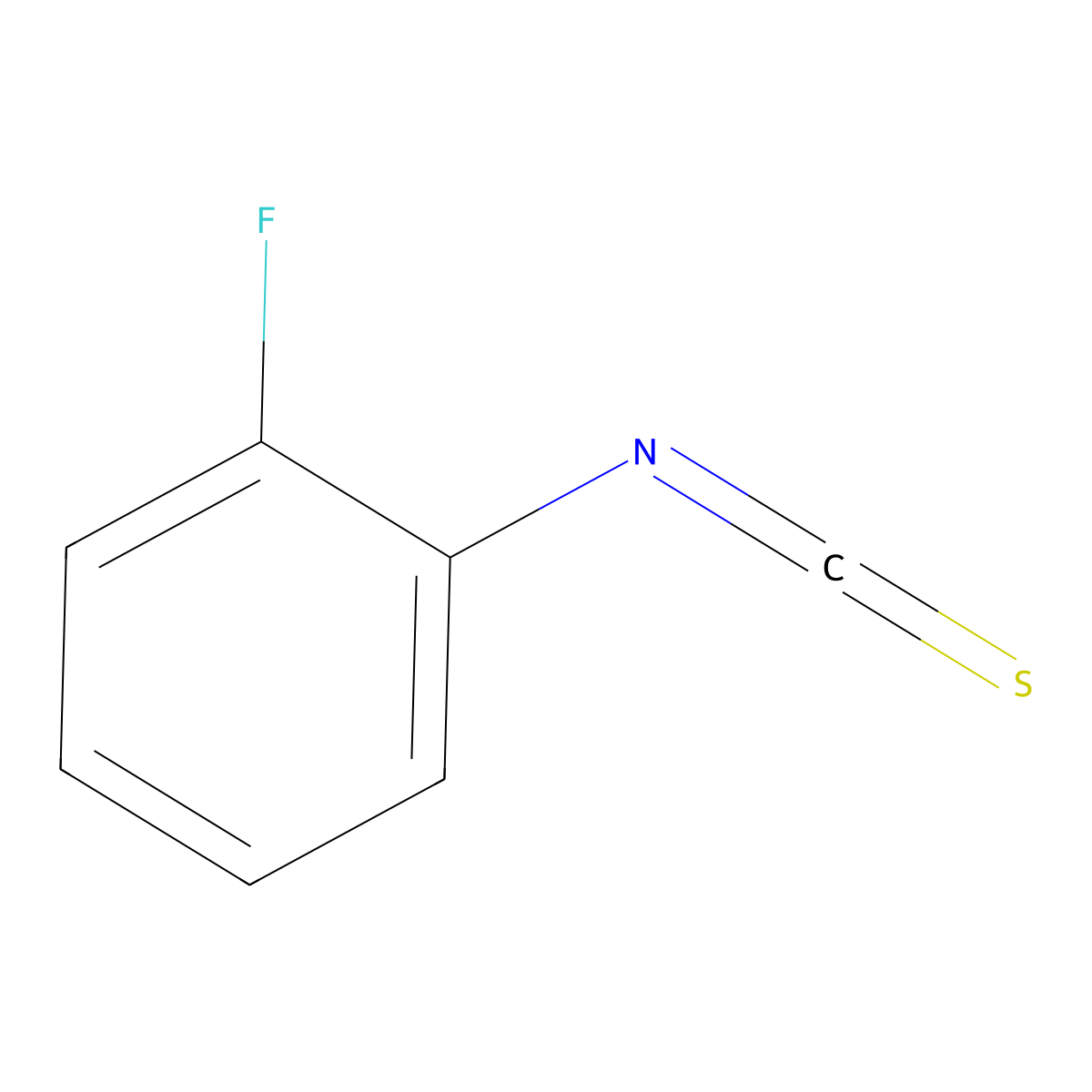 2-Fluorophenyl isothiocyanate molecular structure, CAS 38985-64-7