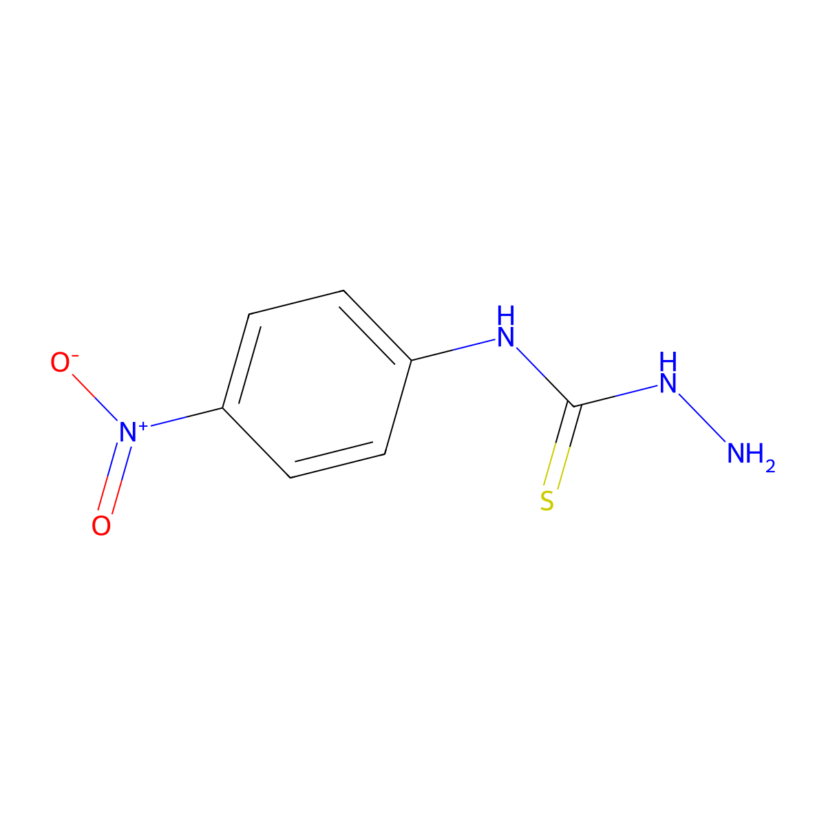 N-(4-Nitrophenyl)hydrazinecarbothioamide molecular structure, CAS 38985-70-5