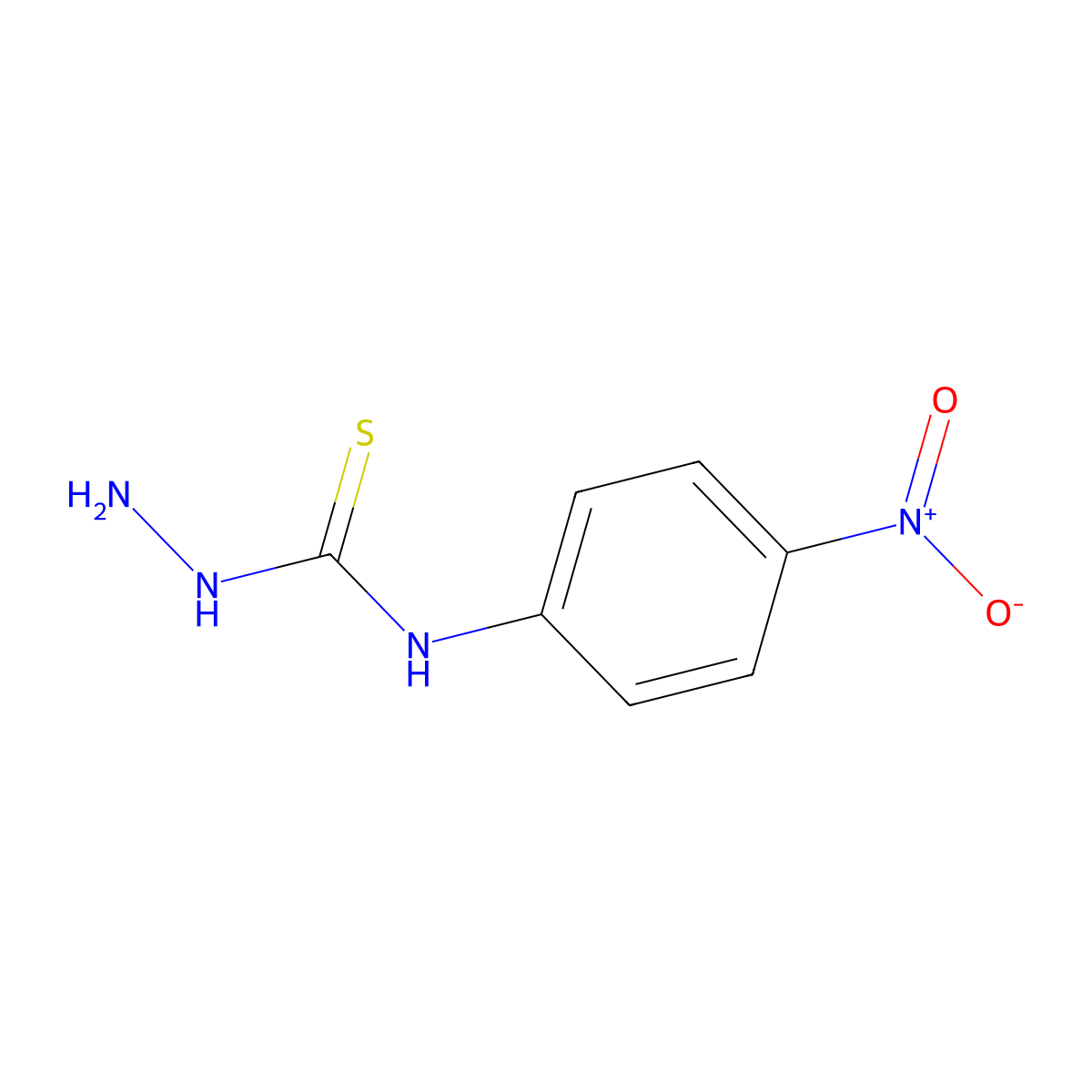 N-(4-Nitrophenyl)hydrazinecarbothioamide molecular structure, CAS 38985-70-5