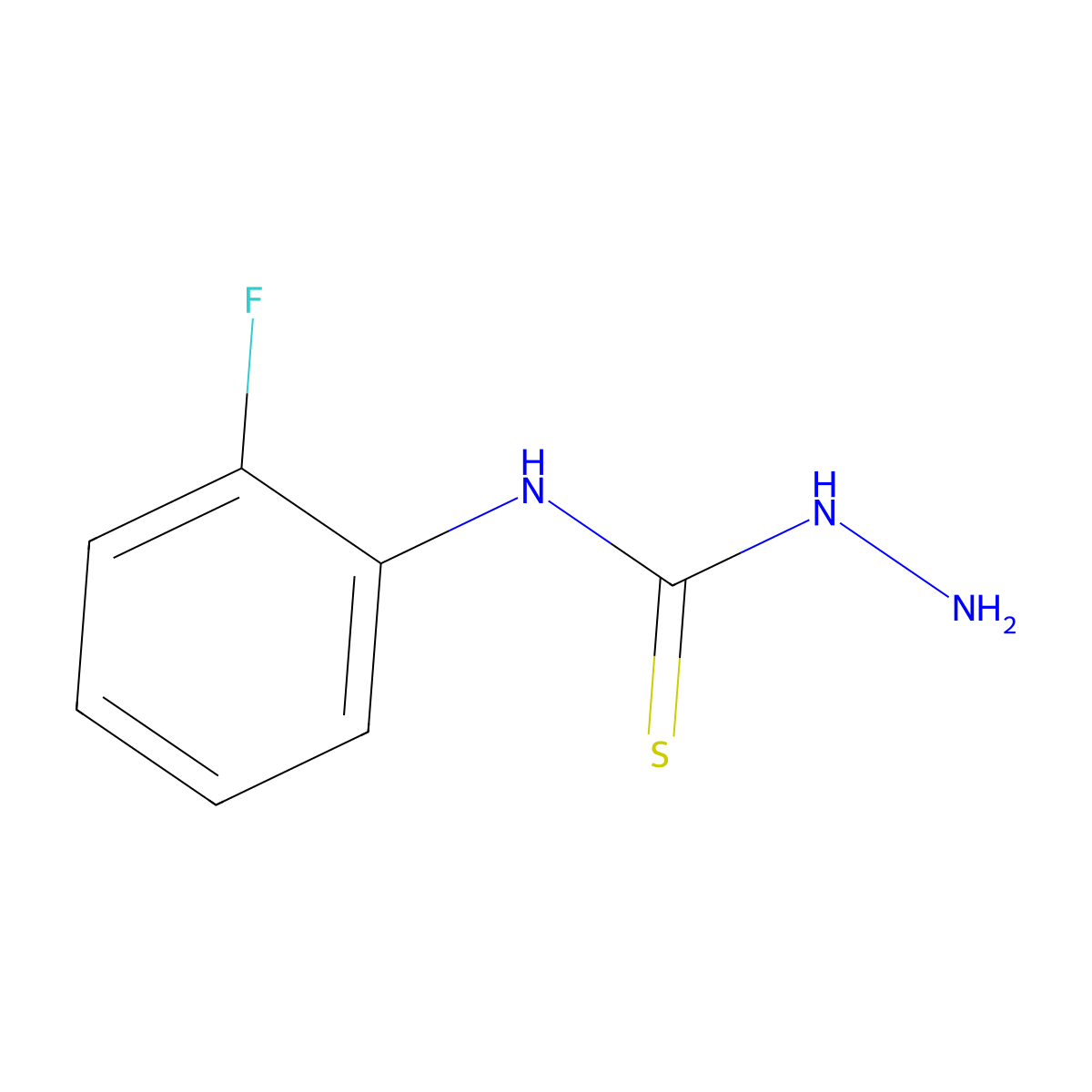 4-(2-Fluorophenyl)-3-thiosemicarbazide molecular structure, CAS 38985-72-7