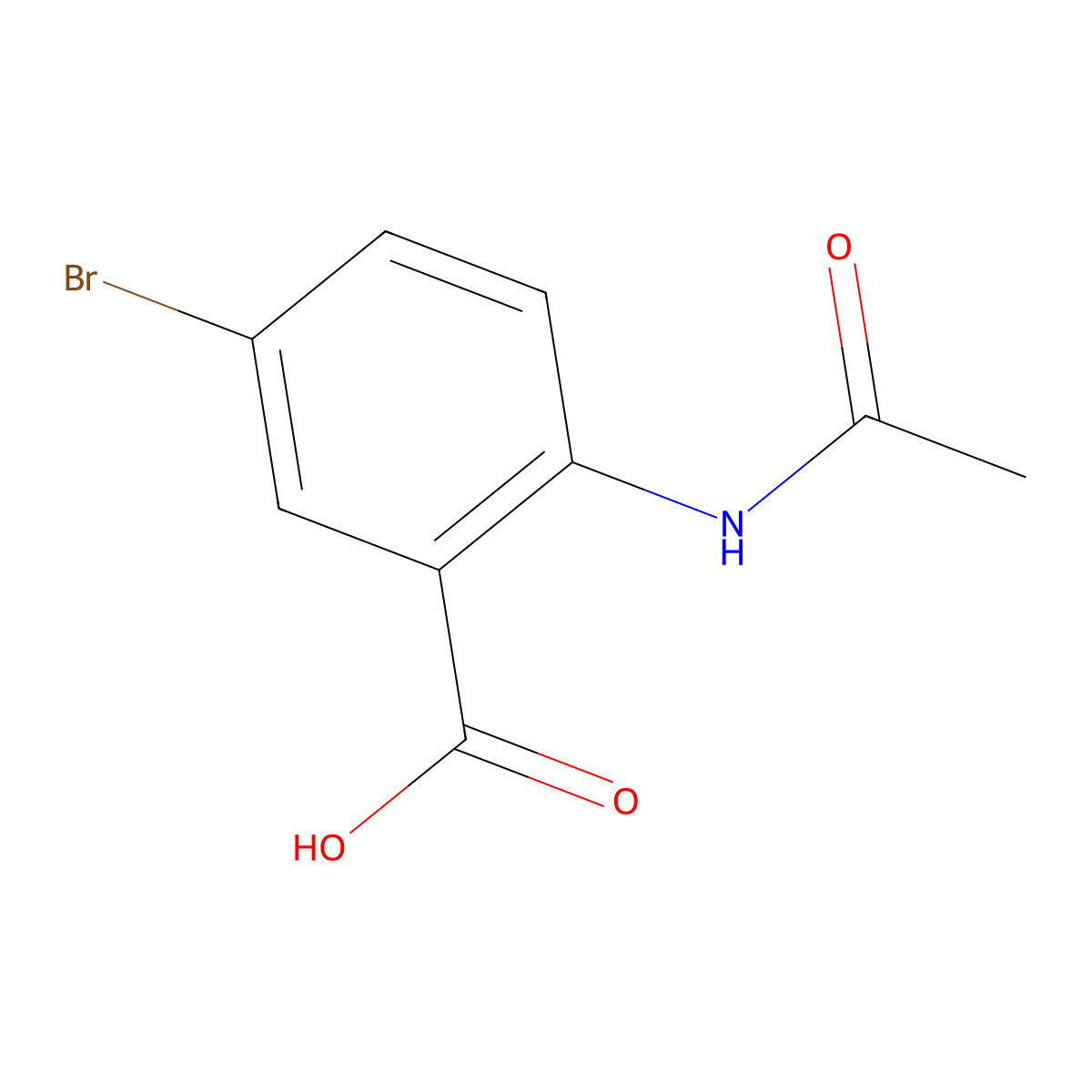 2-Acetamido-5-bromobenzoic Acid molecular structure, CAS 38985-79-4