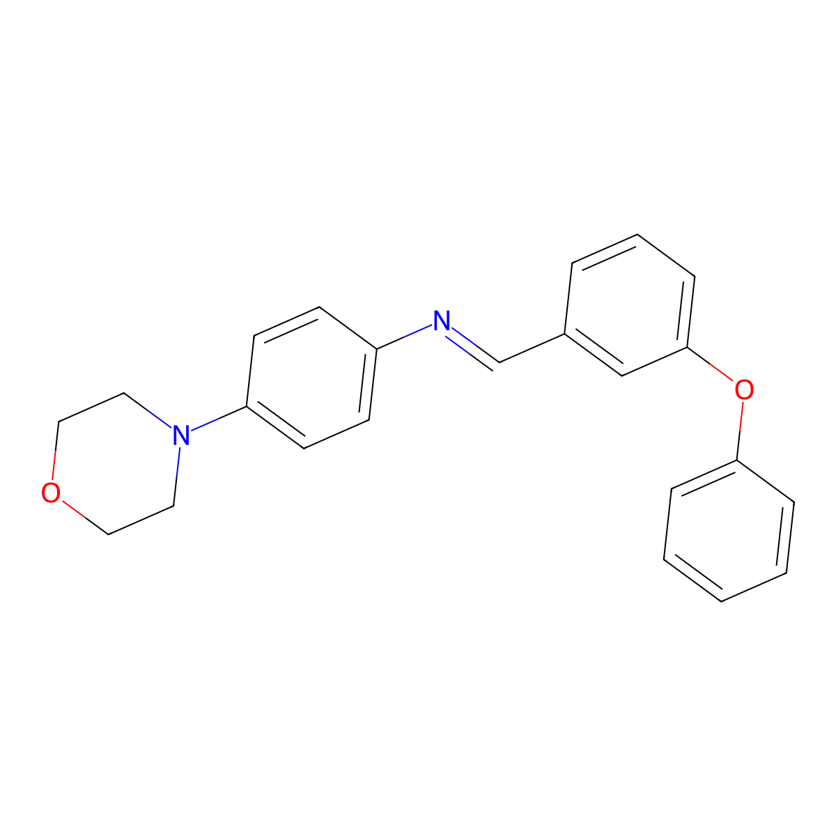 N-(4-morpholinophenyl)-N-[(E)-(3-phenoxyphenyl)methylidene]amine molecular structure, CAS 389876-48-6