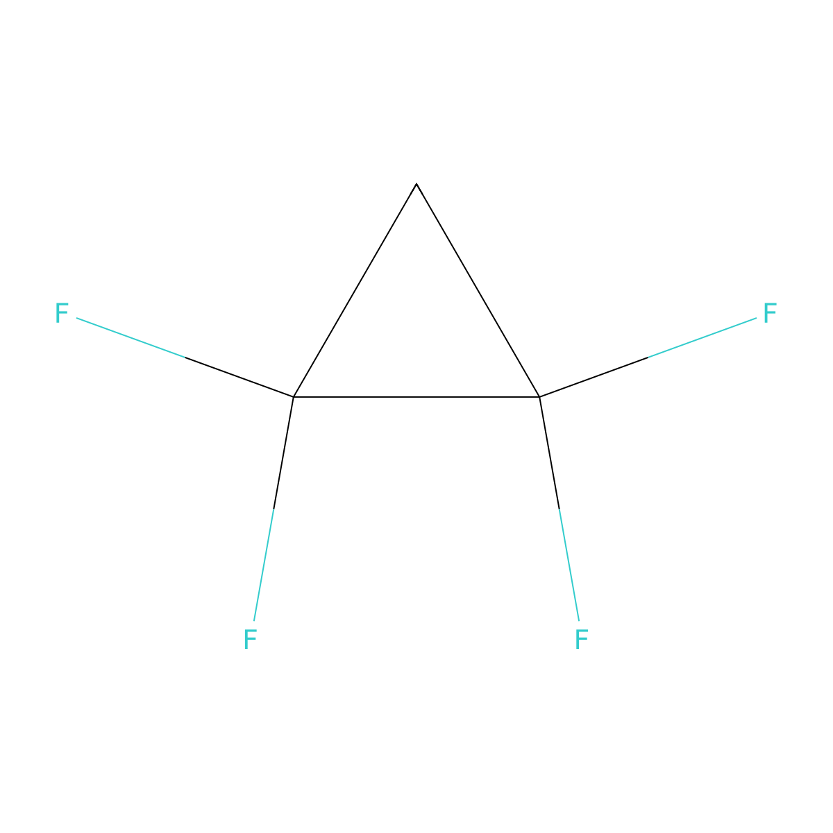 1,1,2,2-Tetrafluorocyclopropane molecular structure, CAS 3899-71-6