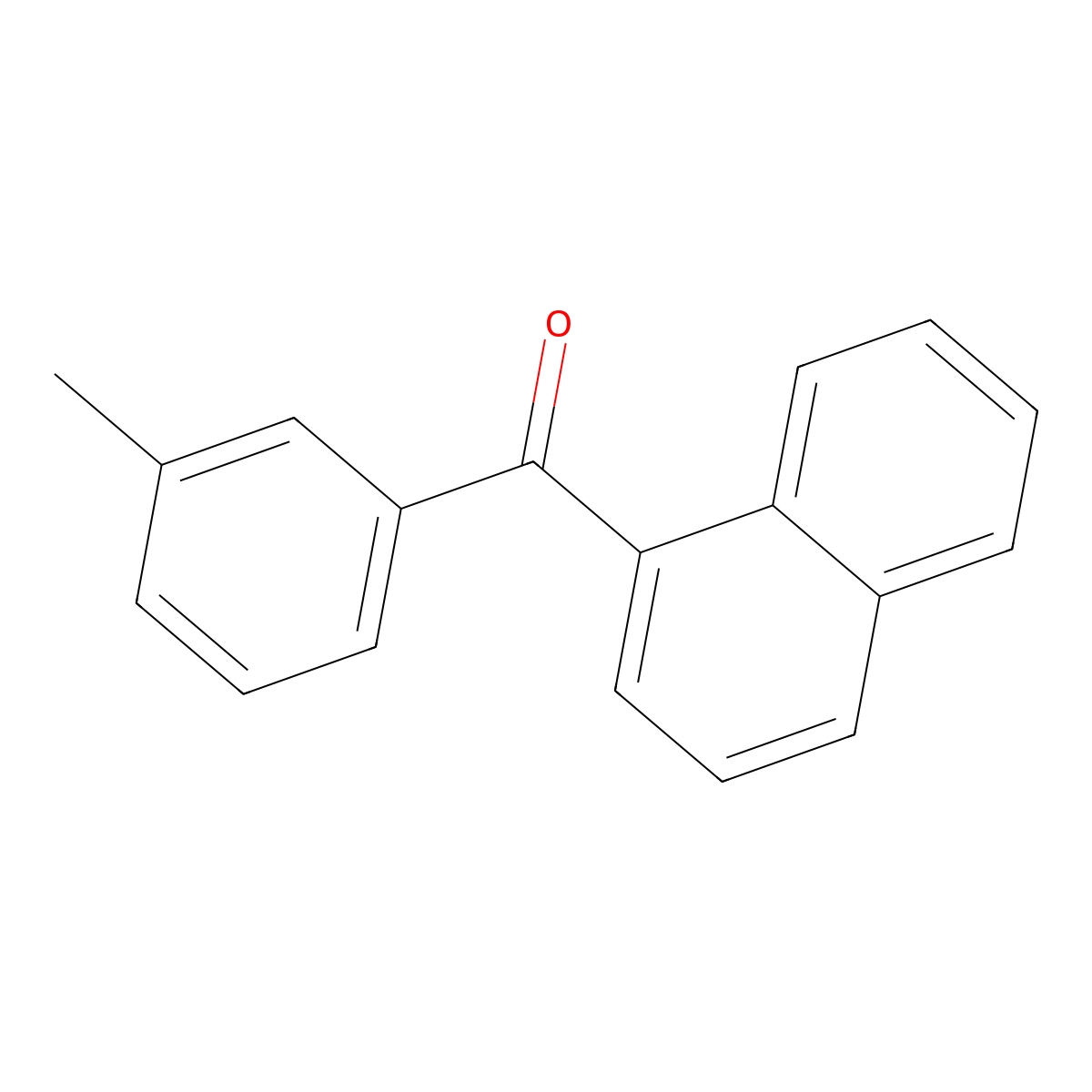 (3-Methylphenyl)(naphthalen-1-yl)methanone molecular structure, CAS 38990-48-6