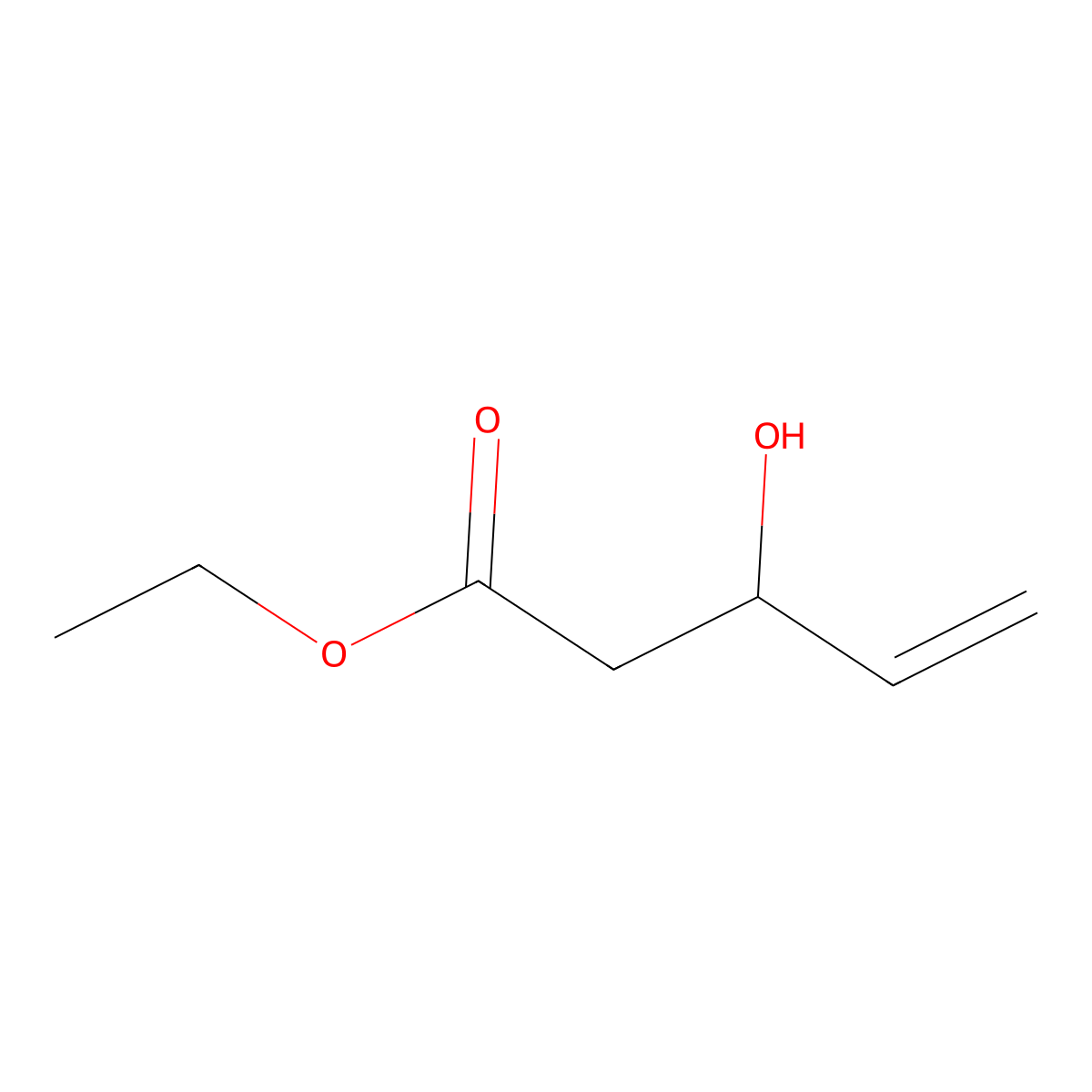 Ethyl 3-hydroxypent-4-enoate molecular structure, CAS 38996-01-9