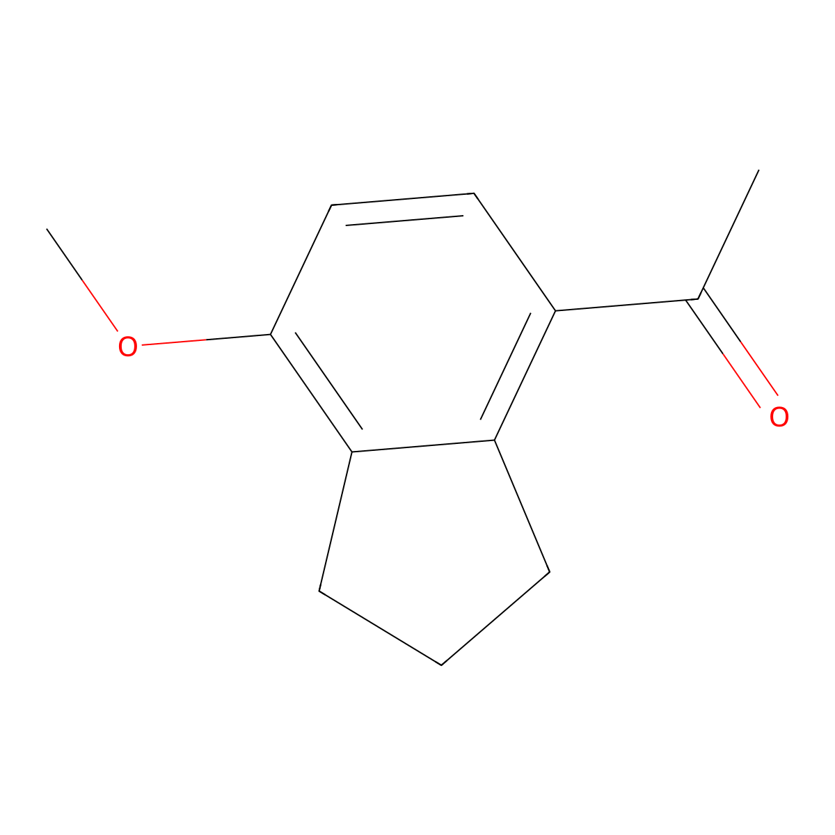 1-(7-methoxy-2,3-dihydro-1H-inden-4-yl)ethanone molecular structure, CAS 38998-02-6