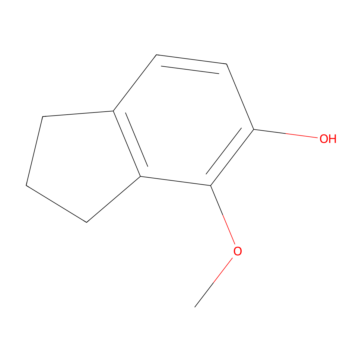 2,3-Dihydro-4-methoxy-1H-inden-5-ol molecular structure, CAS 38998-03-7