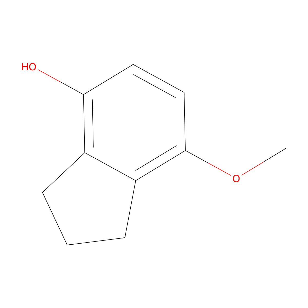 7-methoxy-2,3-dihydro-1H-inden-4-ol molecular structure, CAS 38998-04-8