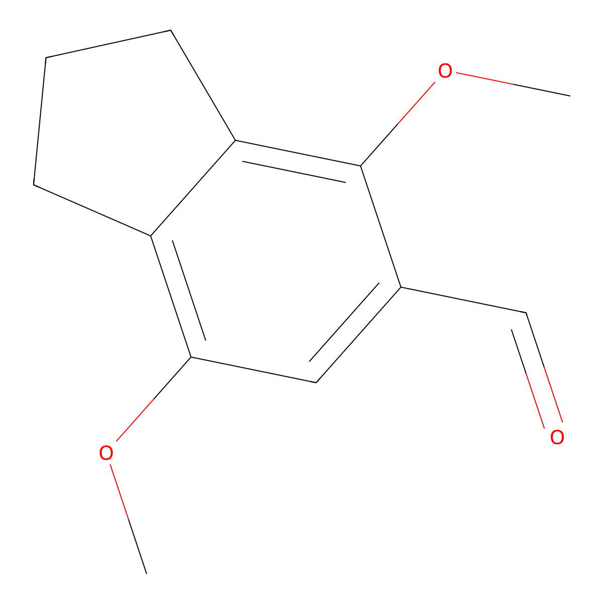 4,7-dimethoxy-2,3-dihydro-1H-indene-5-carbaldehyde molecular structure, CAS 38998-06-0