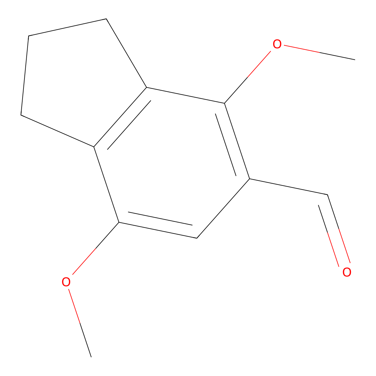 4,7-dimethoxy-2,3-dihydro-1H-indene-5-carbaldehyde molecular structure, CAS 38998-06-0