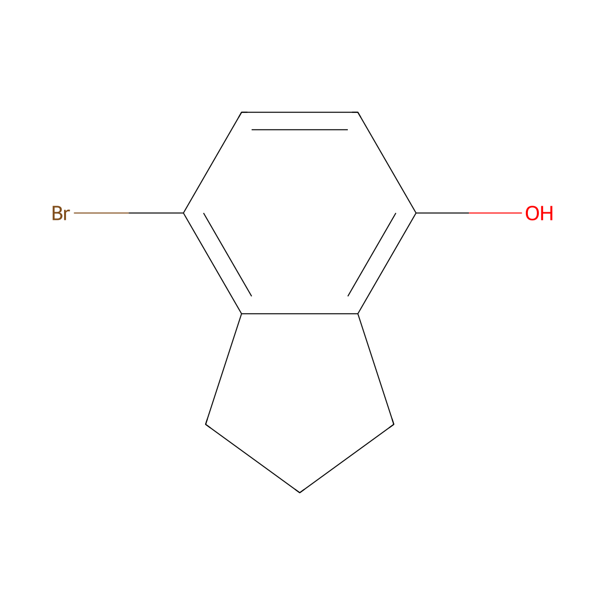 7-Bromo-2,3-dihydro-1h-inden-4-ol molecular structure, CAS 38998-15-1