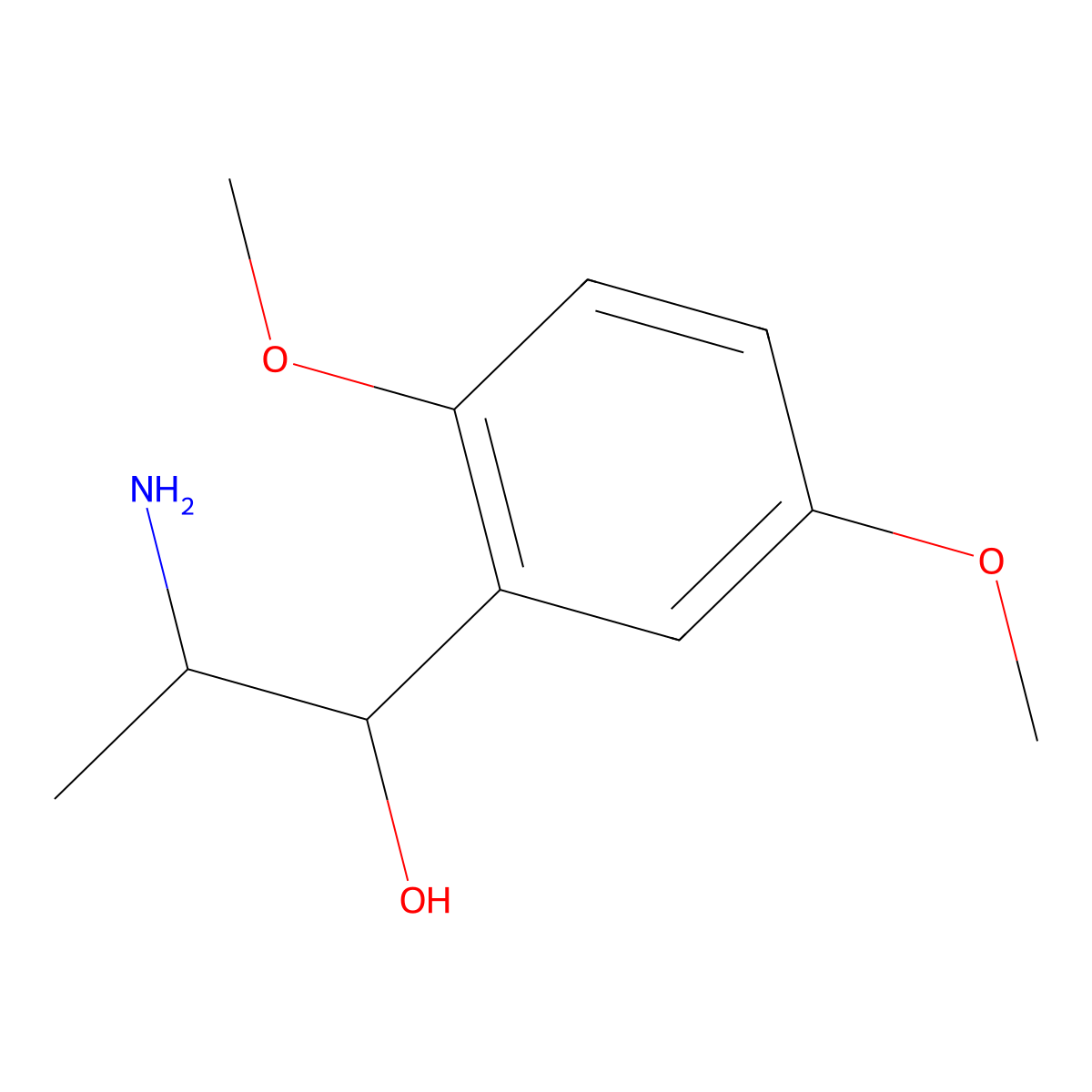 Methoxamine molecular structure, CAS 390-28-3