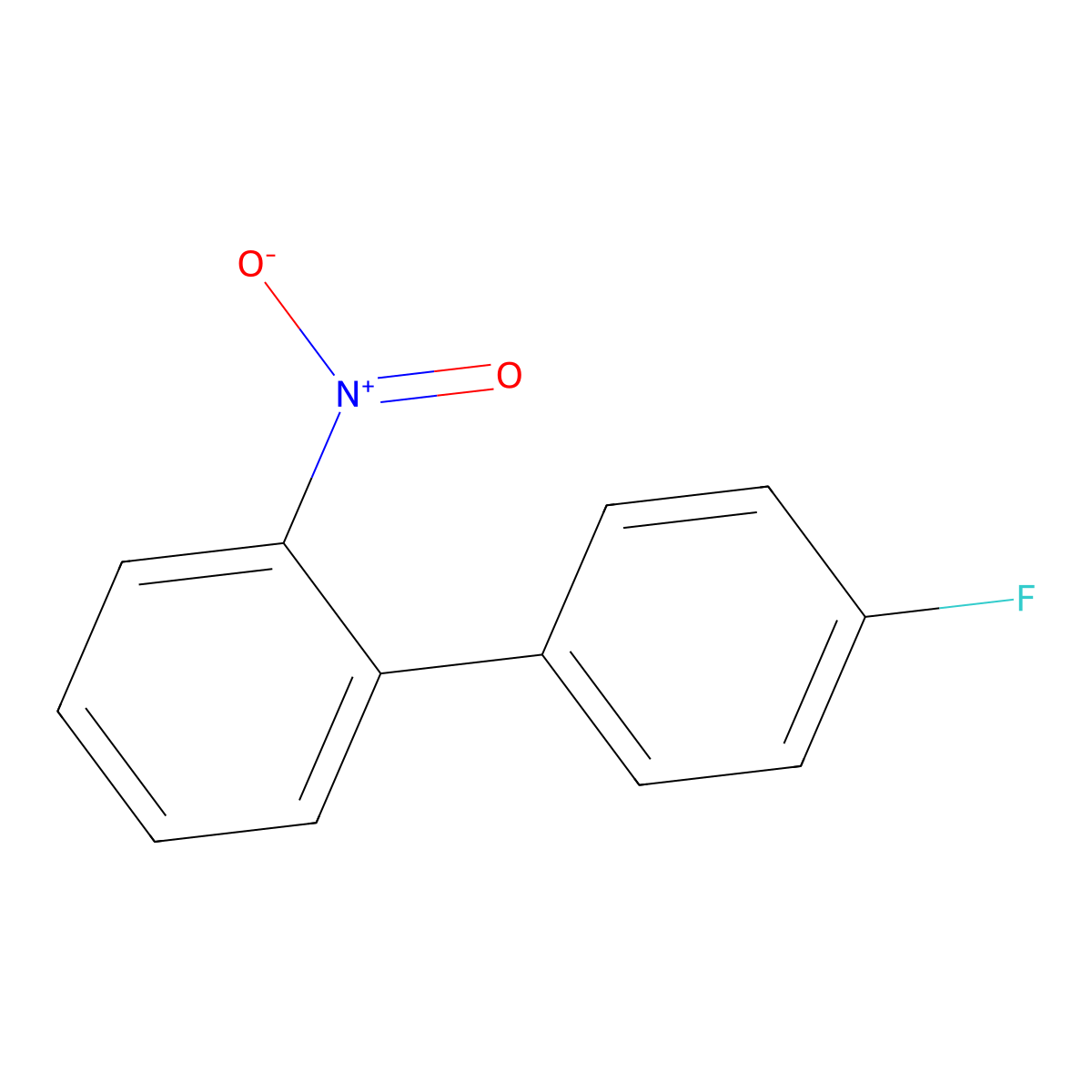 4'-Fluoro-2-nitro-1,1'-biphenyl molecular structure, CAS 390-38-5