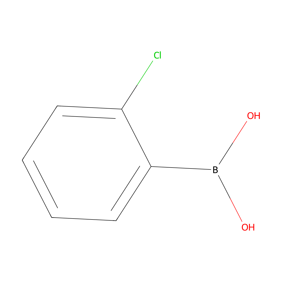 2-Chlorophenylboronic acid molecular structure, CAS 3900-89-8