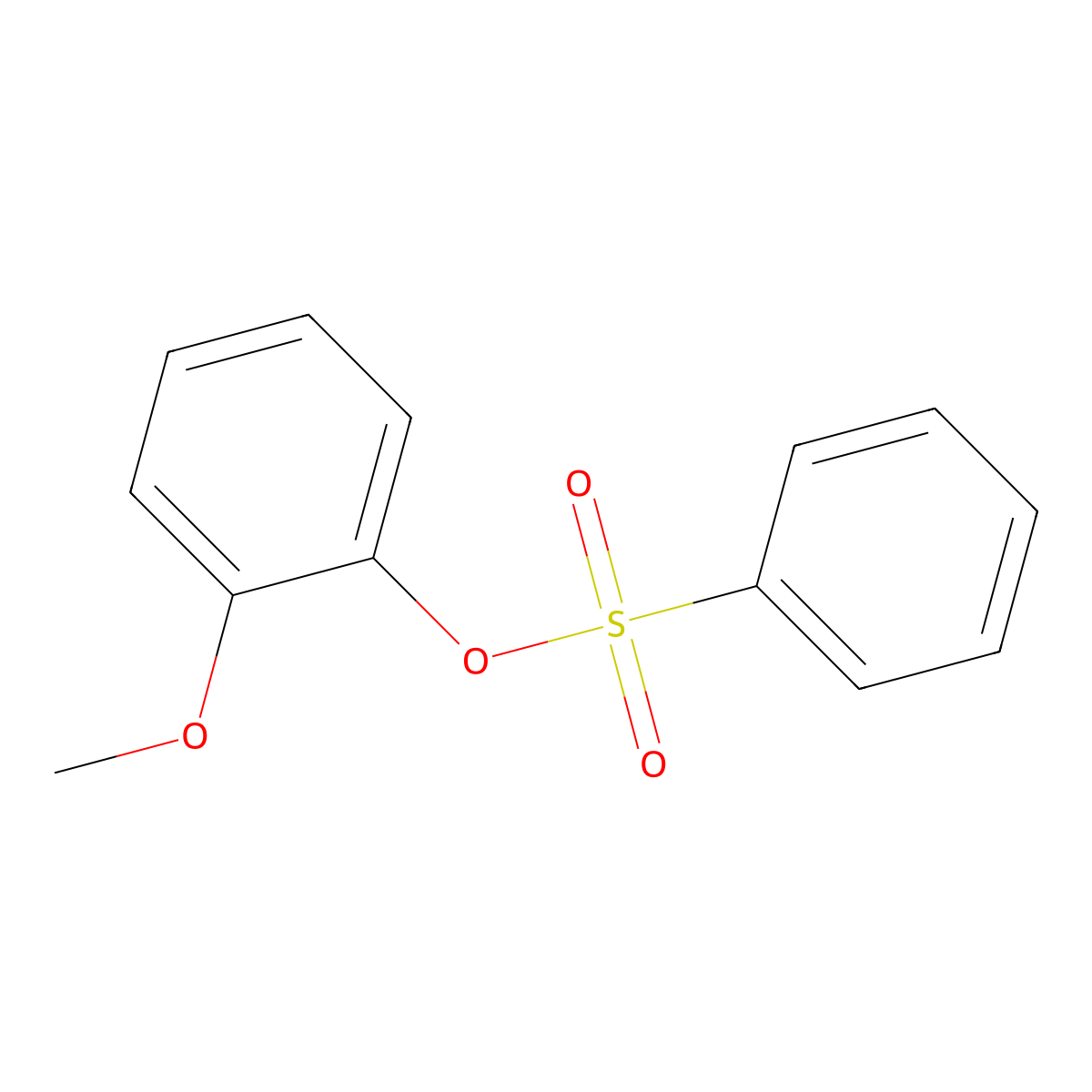 2-Methoxyphenyl benzenesulfonate molecular structure, CAS 3900-91-2