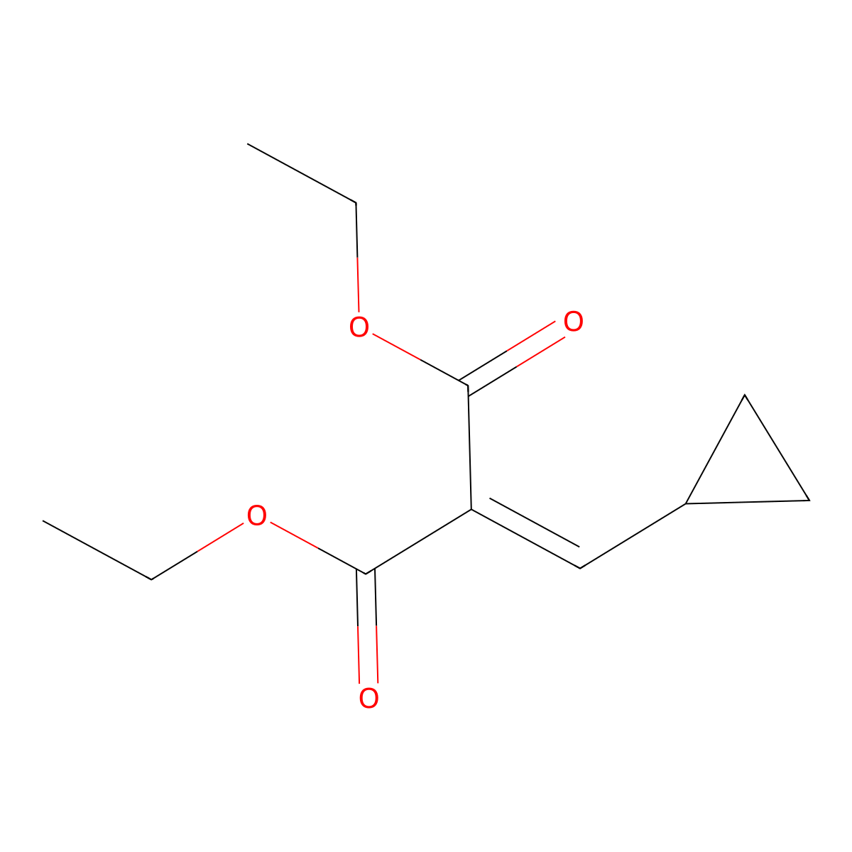 Diethyl 2-(cyclopropylmethylene)malonate molecular structure, CAS 39000-53-8