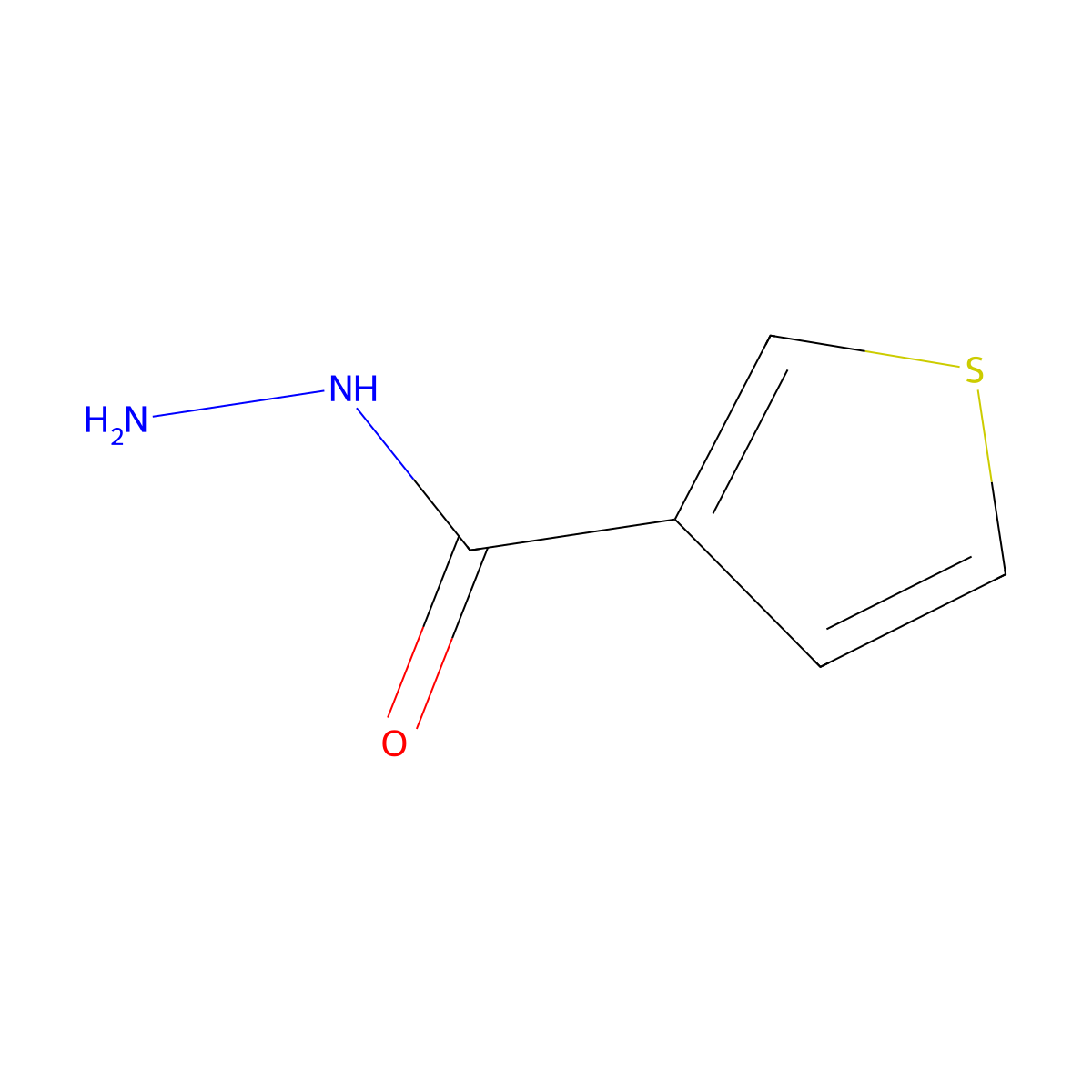 Thiophene-3-carbohydrazide molecular structure, CAS 39001-23-5