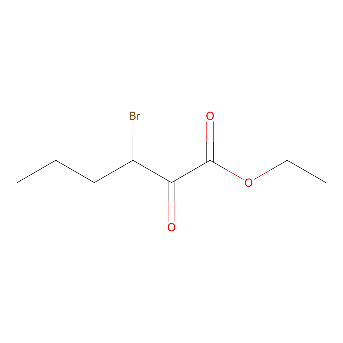 Ethyl 3-bromo-2-oxohexanoate molecular structure, CAS 39005-44-2