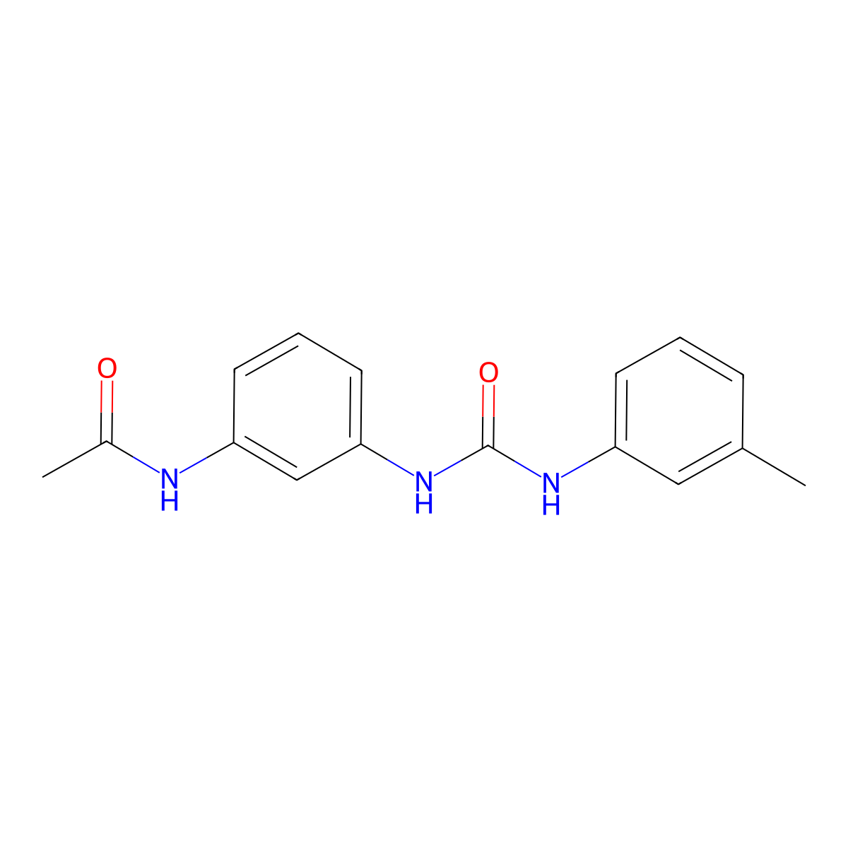 N-[3-[(3-methylphenyl)carbamoylamino]phenyl]acetamide molecular structure, CAS 39005-91-9