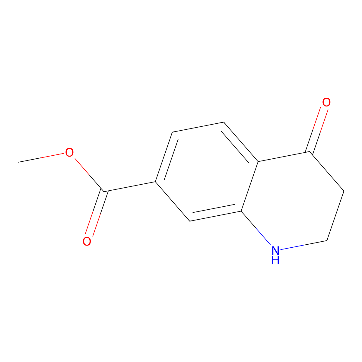 Methyl 4-oxo-1,2,3,4-tetrahydroquinoline-7-carboxylate molecular structure, CAS 39011-44-4