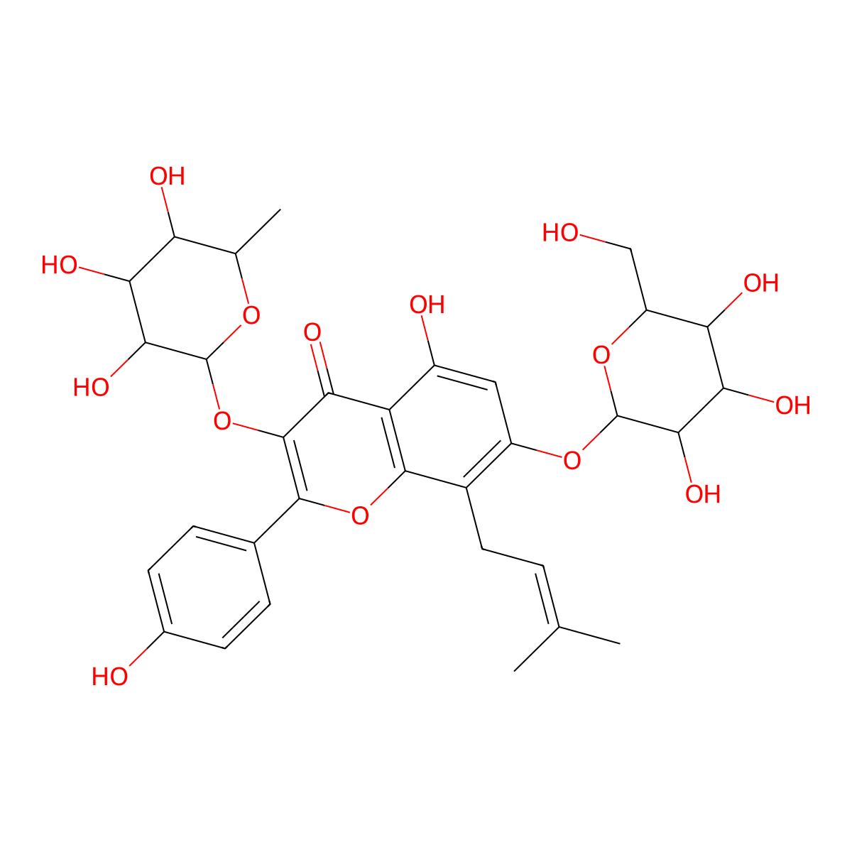 Epimedoside A molecular structure, CAS 39012-04-9