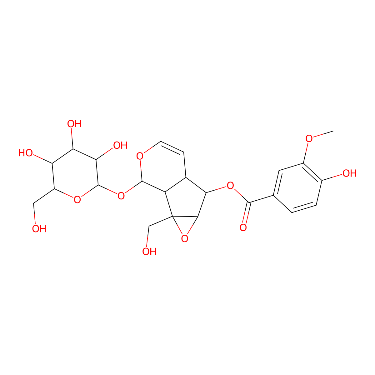 Picroside Ii molecular structure, CAS 39012-20-9