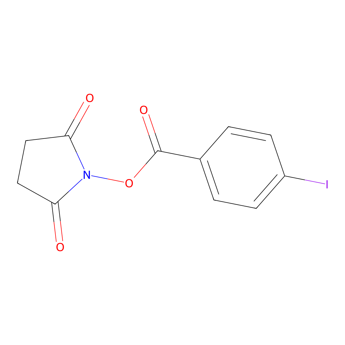 N-Succinimidyl 4-iodobenzoate molecular structure, CAS 39028-25-6