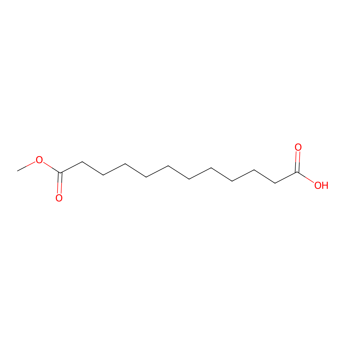 Dodecanedioic Acid Monomethyl Ester molecular structure, CAS 3903-40-0