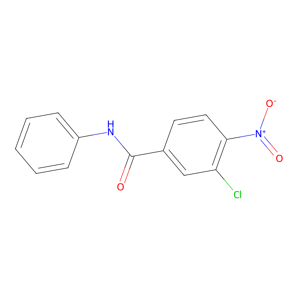 3-chloro-4-nitro-N-phenyl-benzamide molecular structure, CAS 39033-72-2
