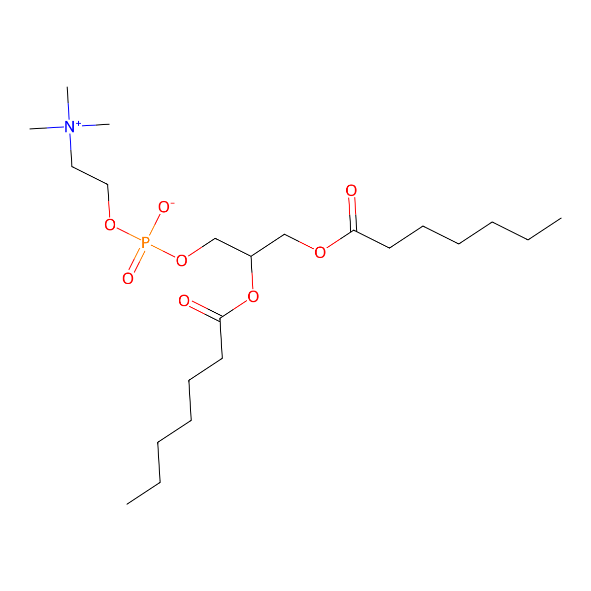 1,2-Diheptanoyl-sn-glycero-3-phosphocholine molecular structure, CAS 39036-04-9