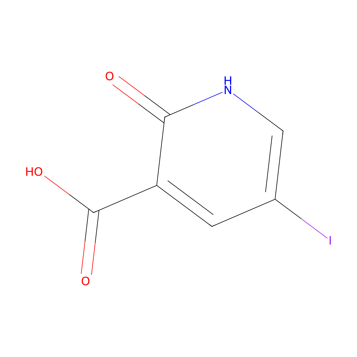 2-Hydroxy-5-iodonicotinic acid molecular structure, CAS 390360-97-1