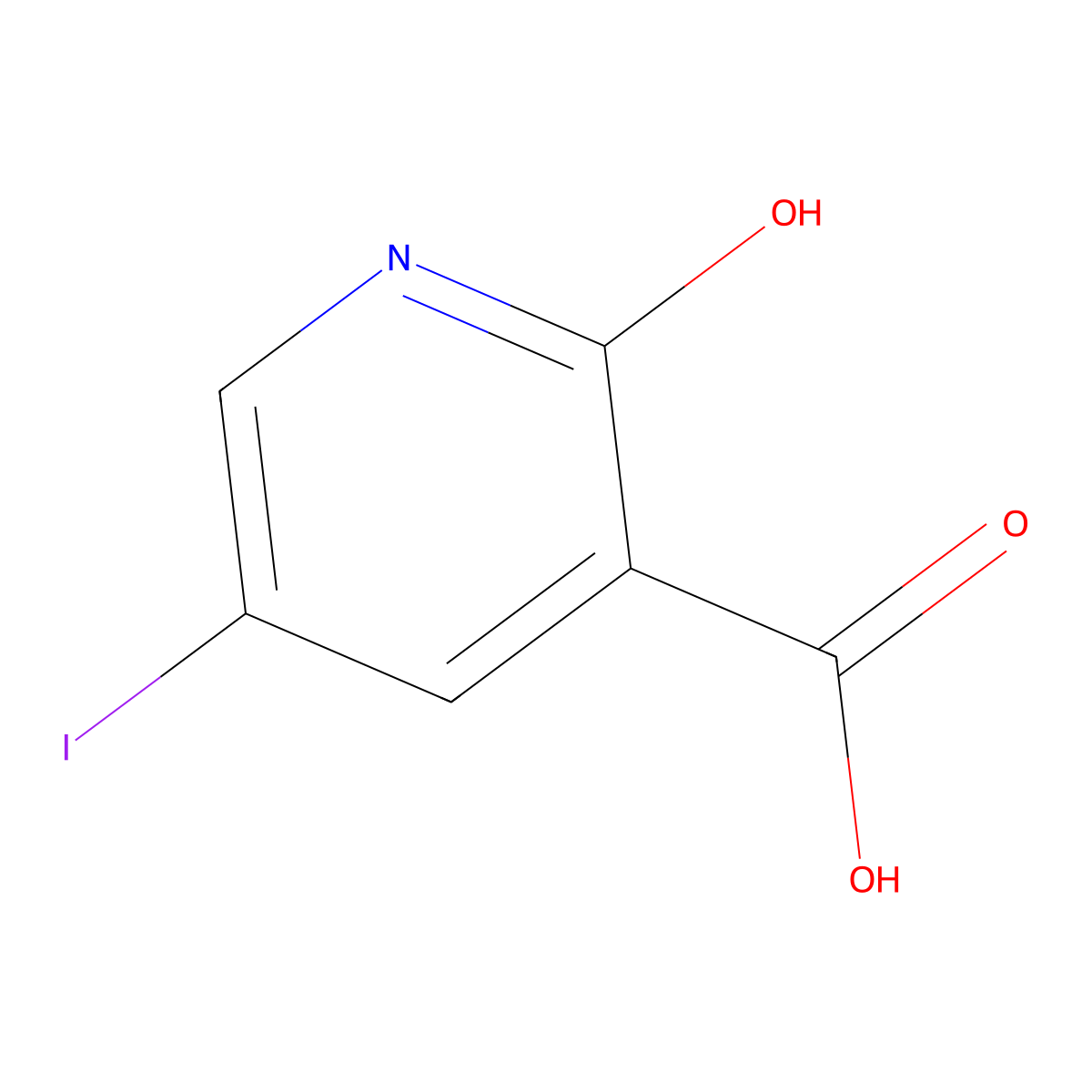 2-Hydroxy-5-iodonicotinic acid molecular structure, CAS 390360-97-1