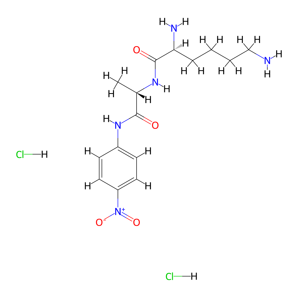 H-Lys-Ala-pNA 2HCl molecular structure, CAS 390366-87-7