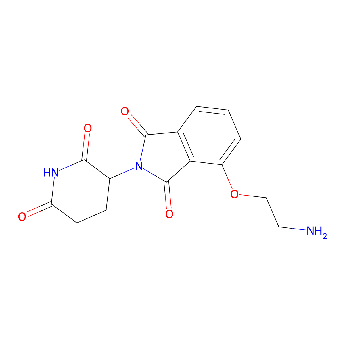 4-(2-Aminoethoxy)-2-(2,6-dioxopiperidin-3-yl)isoindoline-1,3-dione molecular structure, CAS 390367-50-7