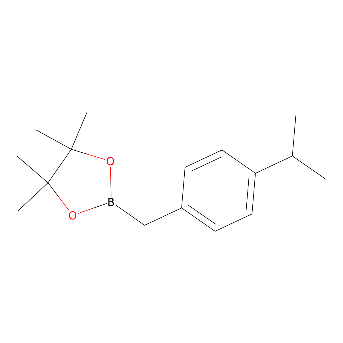 2-(4-Isopropylbenzyl)-4,4,5,5-tetramethyl-1,3,2-dioxaborolane molecular structure, CAS 390381-03-0