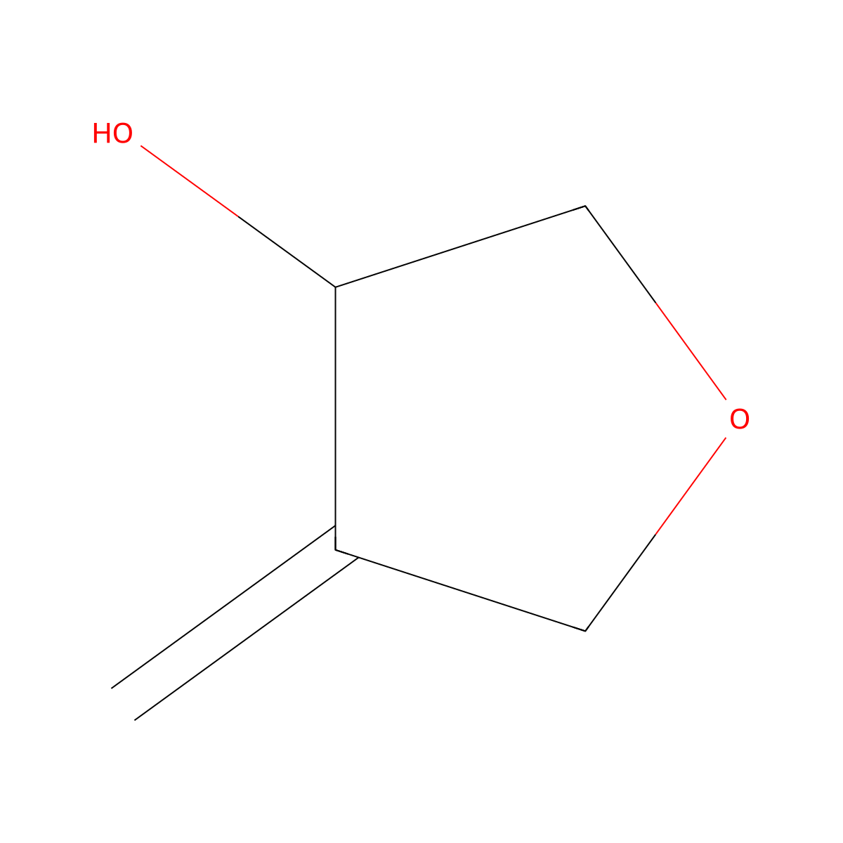 4-Methylenetetrahydrofuran-3-ol molecular structure, CAS 390381-85-8