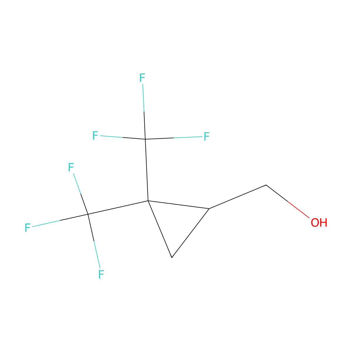 [2,2-Bis(trifluoromethyl)cyclopropyl]methanol molecular structure, CAS 390388-88-2