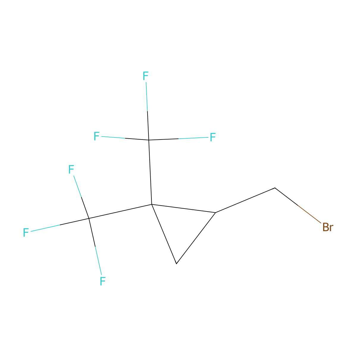 2-(Bromomethyl)-1,1-bis(trifluoromethyl)cyclopropane molecular structure, CAS 390388-89-3