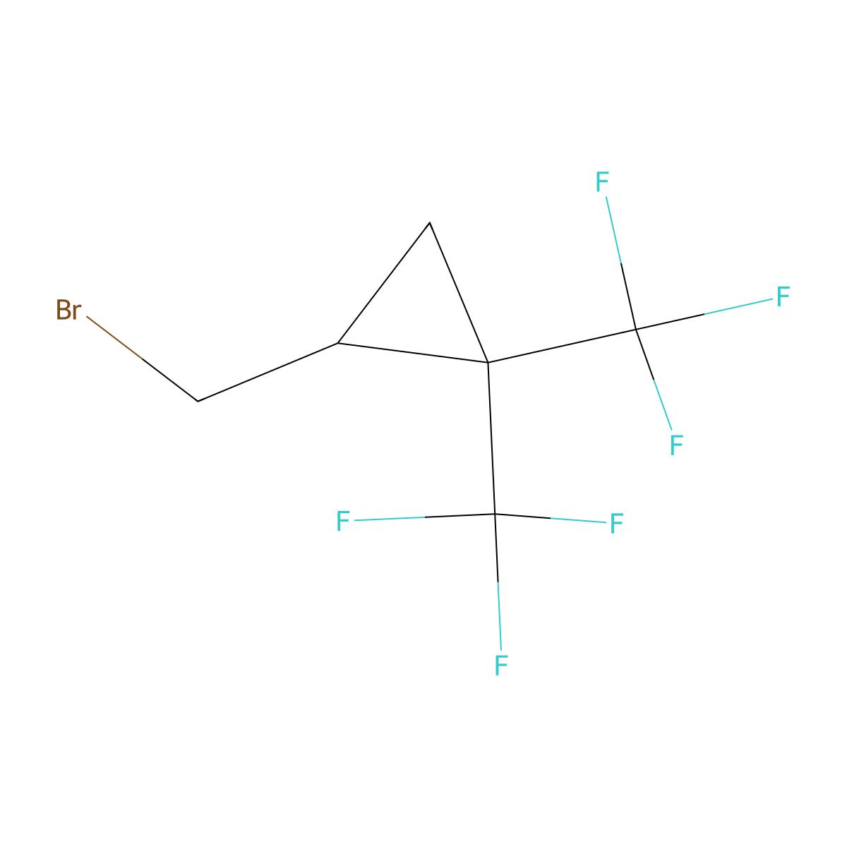 2-(Bromomethyl)-1,1-bis(trifluoromethyl)cyclopropane molecular structure, CAS 390388-89-3