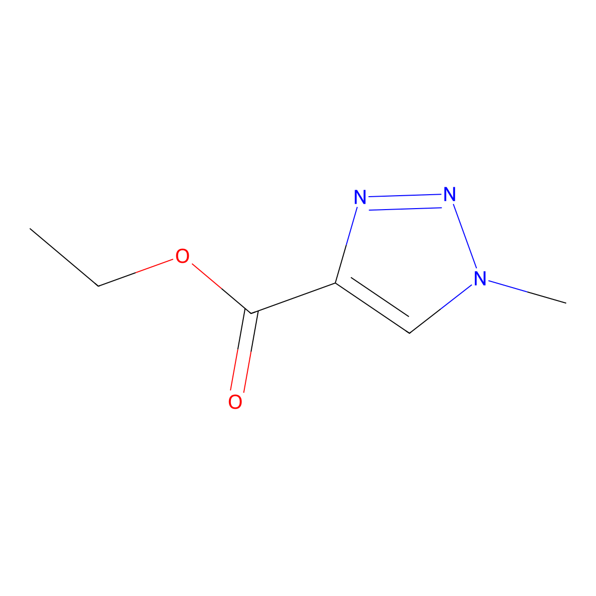 Ethyl 1-methyl-1H-1,2,3-triazole-4-carboxylate molecular structure, CAS 39039-48-0