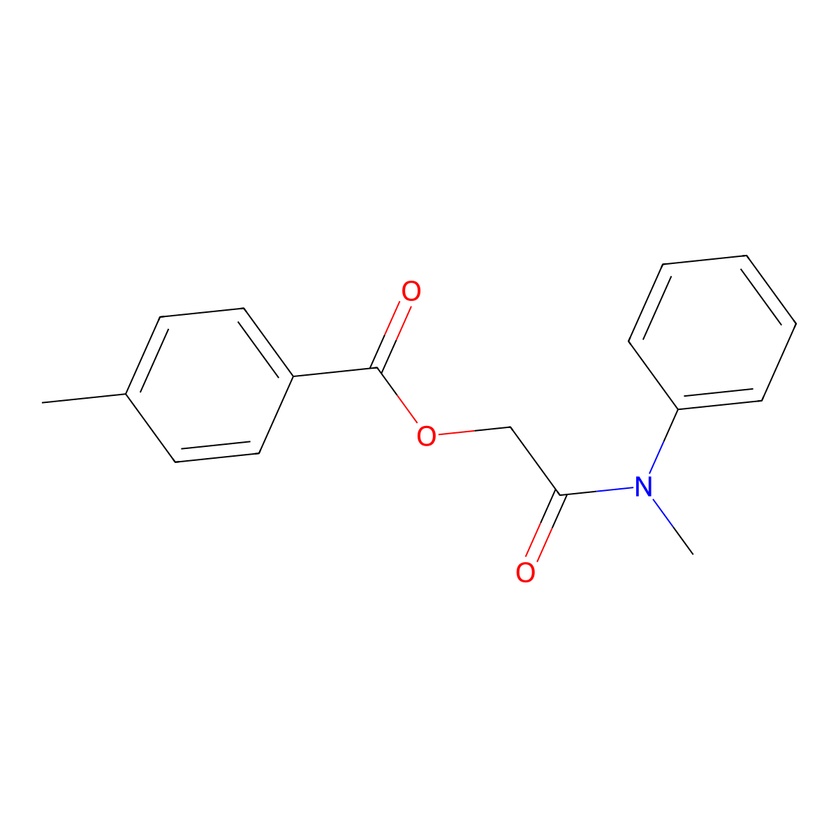 [Methyl(phenyl)carbamoyl]methyl 4-methylbenzoate molecular structure, CAS 390392-57-1