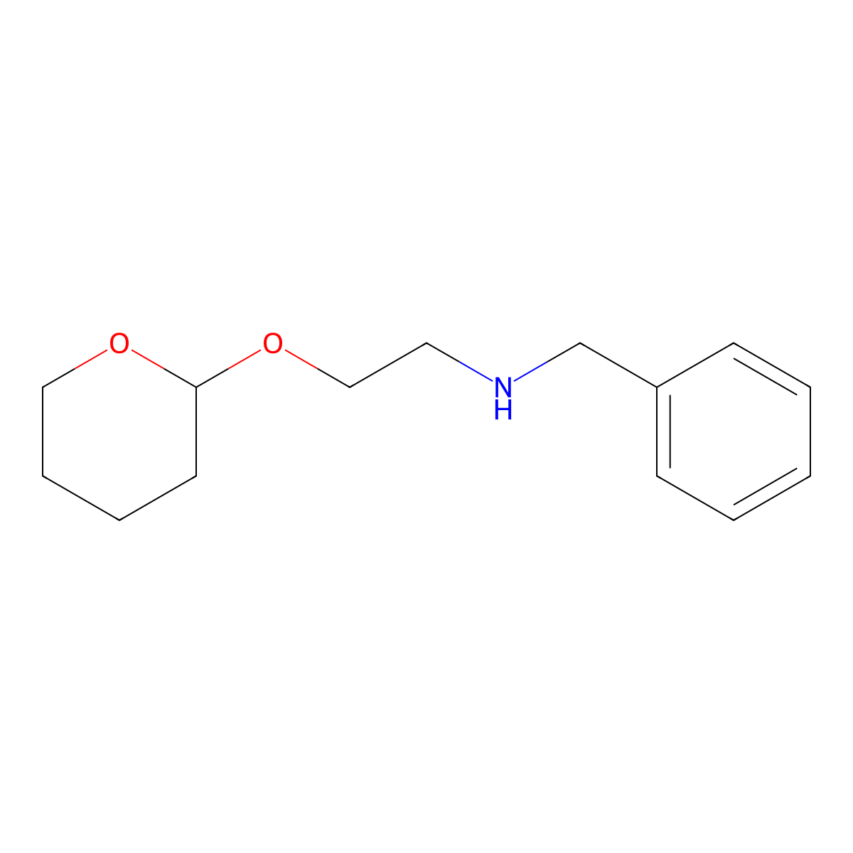 2-(Benzylaminoethoxy)tetrahydropyran molecular structure, CAS 390401-24-8
