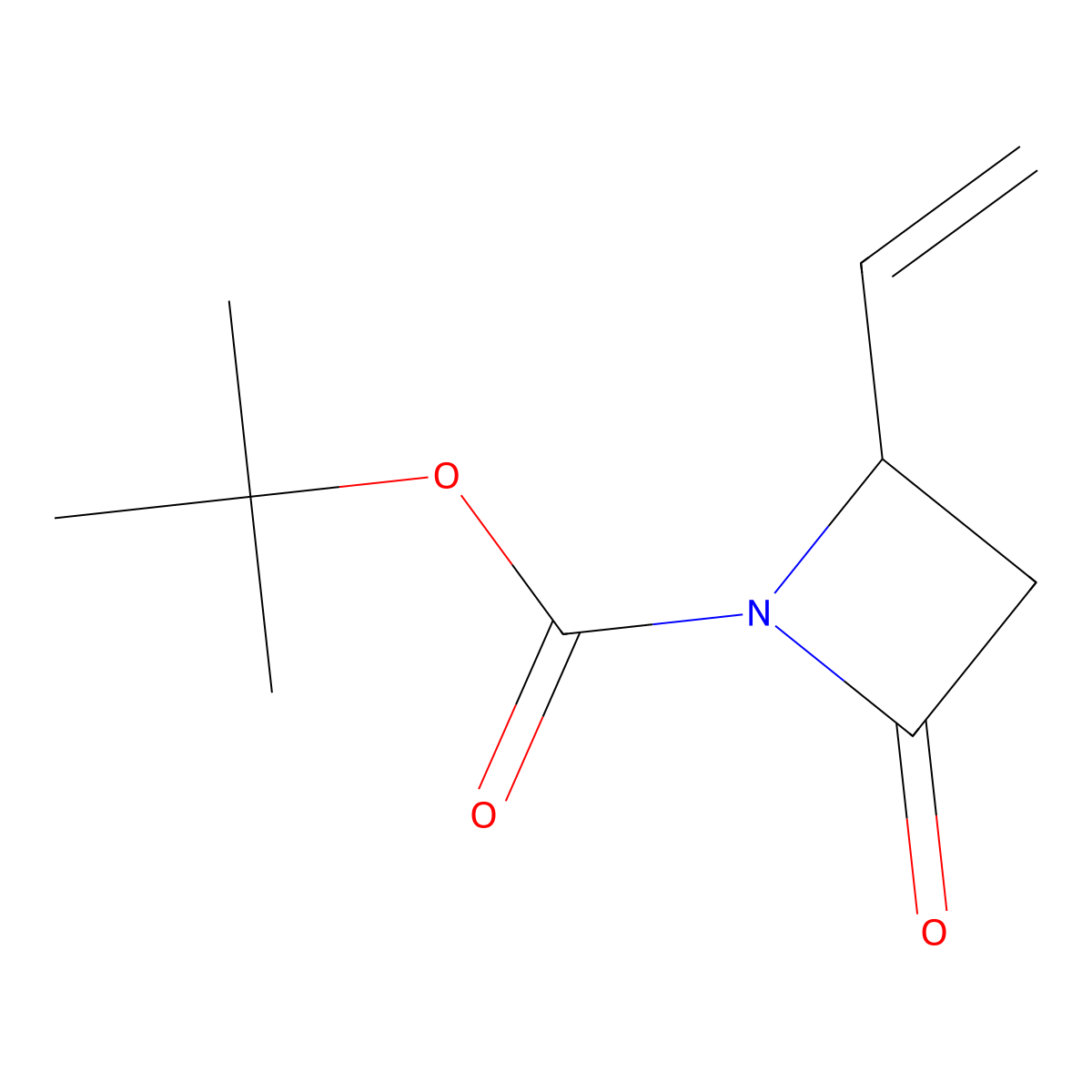 Tert-butyl 2-ethenyl-4-oxoazetidine-1-carboxylate molecular structure, CAS 390402-27-4