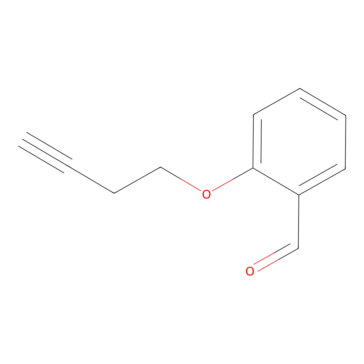2-(But-3-yn-1-yloxy)benzaldehyde molecular structure, CAS 390410-52-3