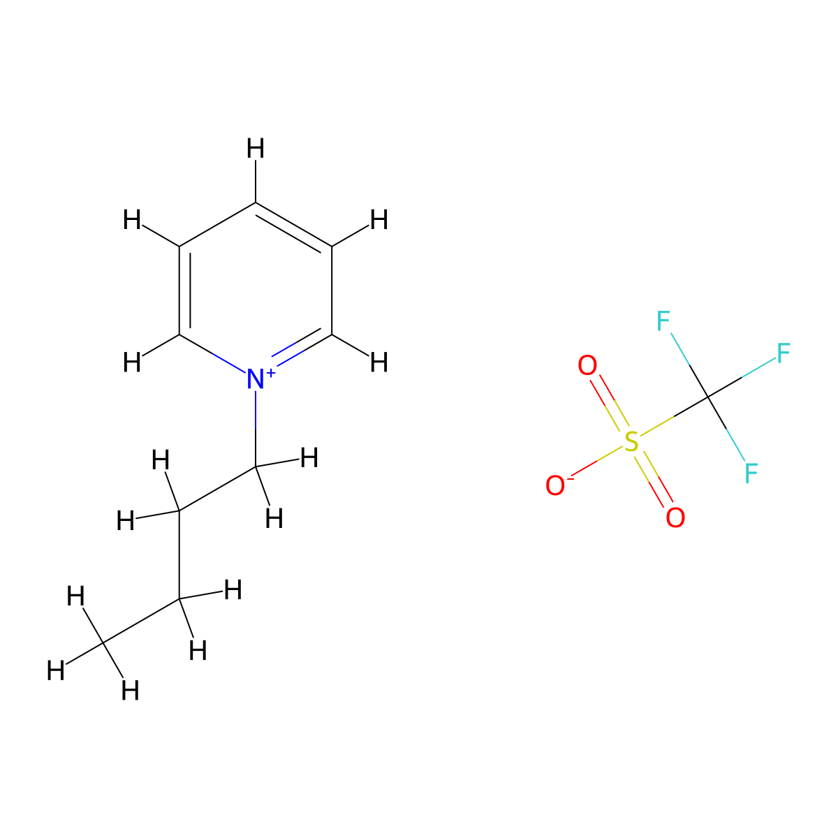 1-Butylpyridinium triflate molecular structure, CAS 390423-43-5