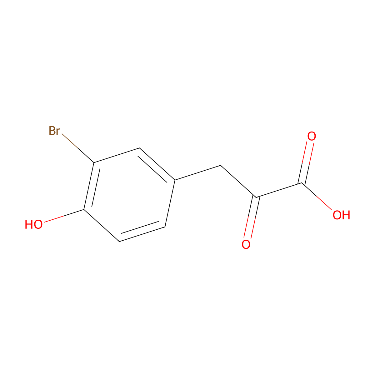 3-(3-Bromo-4-hydroxyphenyl)-2-oxopropanoic acid molecular structure, CAS 390424-25-6